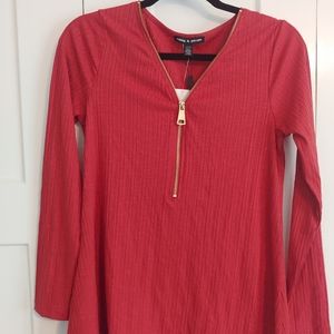 Cable & Gauge longsleeve quarter zip top